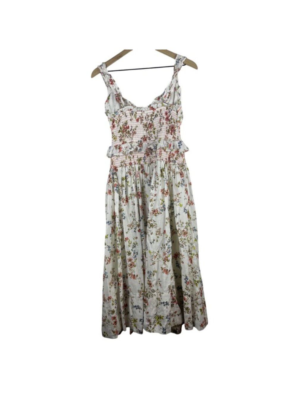 Anthropologie Floral Smocked Maxi Dress XS Cotton/Rayon Multicolor milkmaid - Picture 4 of 9